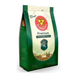Café Torrado e Moído Arábica e Robusta 3 Corações Estrada Real Premium Pacote 500G - Café Moído e em Pó