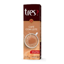 Cápsula TRES Café com Leite, 3 Corações - Cápsulas de Café