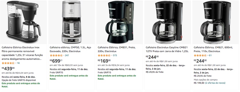 cafeteira electrolux