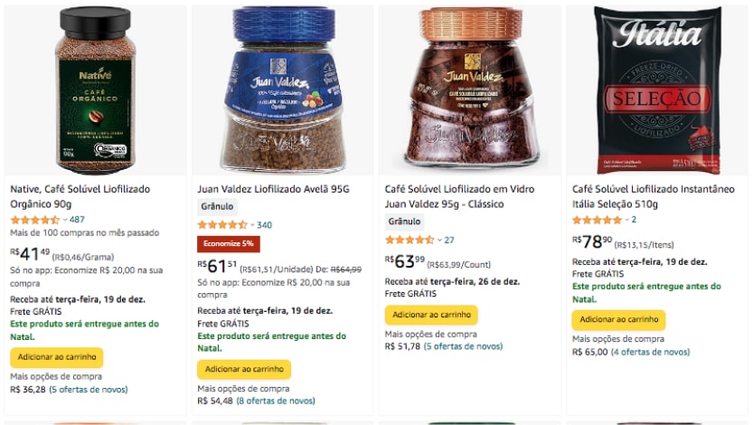café liofilizado