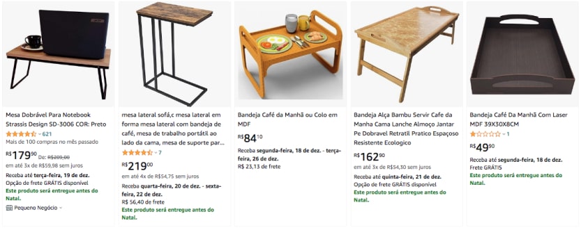 mesinha de café da manhã